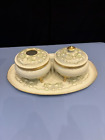 Beautiful Limoges France Dresser Porcelain Set Vanity Tray   Jars