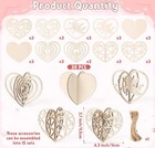  Valentine s Day Heart Craft - 15 Set Diy 3d Valentines Love Wooden Hanging 