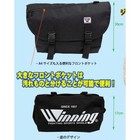 Winning Messenger Bag W-100 Black Large Size Nylon Gym Boxing Sports Japan New