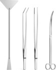 4pcs Aquascaping Tools Kit Long Strong Aquarium Tweezers Scissors Algae Scraper