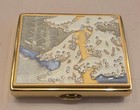 Estee Lauder Unused Enamel Powder Compact  Crystal Forest   2006