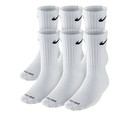 Nike Dri-fit Everyday Training 6-pack Crew Socks Large  8-12  White