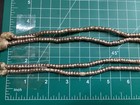 Ethiopian White Metal Beads Strand Vintage African Trade Heishi Folded X2 28in