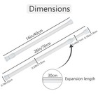White 6pcs Adjustable Spring Rods 16-28 Inch  Short Tension Curtain Rod For W   