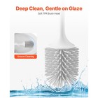 Uimoso Toilet Brush And Holder Set With Pp Handle For Bathroom Deep Cleaning