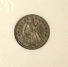1840 With Drapery Liberty Seated Dime Anacs Vf25