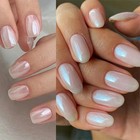 White Pearl Chrome Nail Powder Mirror Effect Glitter Dust Nail Art Uk