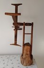 Antique Wool Skein Yarn Winder Weasel Measure Reel Spinning Wheel Primitive Wood