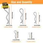 30 Pcs Cotter Pins hardware Pins Assortment Kit hitch Pin Clip R Clips wheel Pin