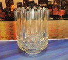 3 Lb Heavy Glass Vintage Criss Cross Clear Ribbed Lamp Shade