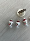 5 Dollhouse Miniature Christmas Tree Ornaments - Santas - 1 12 Scale