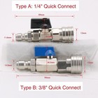 High Pressure Washer Ball Valve Nozzle For Power Washer Hose 1 4    3 8  Quick