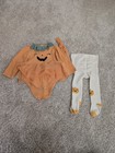 Tu 9-12 Months Halloween Pumpkin 3pc Outfit Set Bodysuit Leggings Headband