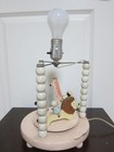 Vintage Irmi Nursery Wooden Animals Musical Carousel Children s Lamp
