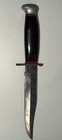 Vintage Bowie Knife 76r Fixed Blade Wood Handled Knife