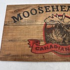 Vtg Moosehead Beer Wall Sign Canadian Lager Moose Head Wood Bar Sign 16  X 9 