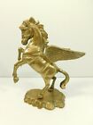 Brass Vintage Pegasus Flying Winged Mythological Horse Heavy 7 5  Tall