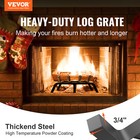 18 Inch Fireplace Log Grate Powder-coated Steel Wood Burning Rack Holder