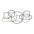 43  Black And Gold Metal Modern Abstract Hanging Dimensional Sculpture