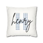 Personalized Gingham Name Monogram Pillow Baby Nursery Kids Room Cushion