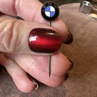 Vintage Bmw Lapel Pin Original  Made On Germany Enamel Face  Rare 