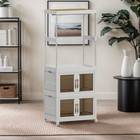 Mobile Wardrobe Wardrobe Closet Rack With Haging Rod   Cabinet For Home Storage