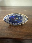 Stratton England Vintage Lipstick Tube Holder Blue Florals W  Compact Mirror