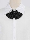  Women s Pre-tied Neckties Bowknot Solid Adjustable Casual One Size Black