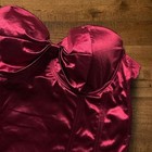 Native Intimates Red Satin Corset Top Ruffle Bow Goth Coquette 36c