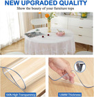 60 Inch Diameter Clear Round Plastic Table Cover Vinyl Tablecloth Clear Pvc Plac