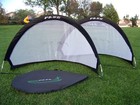 Pass 4 Footer Portable Black Soccer Goal Set With Carry Case Ez Fold quick Setup