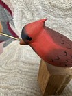 William E Kirkpatrick Cardinal Signed Wek Hand Carved Wood Folk Art Nice 