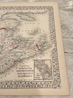 Antique C  1871 Nova Scotia New Brunswick Canada County Map Mitchell 15 5x12 5   