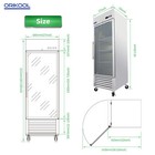 27  Commercial Display Refrigerator 23 Cu ft Stainless Steel With Led Lighting