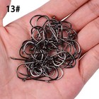 100pcs Circle Fishing Hooks High Carbon Steel Octopus Offset Sharp Fishhook Pack
