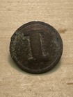 Nice Dug Confederate Civil War Solid Cast Infantry    i    Button Dalton Georgia