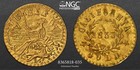 Crudely Engraved 1853 California Gold Rd  Arms Of Calif   Ngc Ms67   Solid Gold