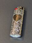 Metal Lighter Case Holder Vintage Heart W floral Stamped For Bic Full Size Nos