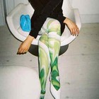 Women Patterned Pantyhose Y2k Aesthetic Tie Dye Sheer Tights Funky Print Grunge