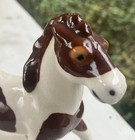 Vintage Ceramic Porcelain Brown White Horse Pinto Pony