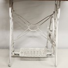 Antique Singer Sewing Machine Table Treadle Base Cast Iron Frame Wood Top 31 5 