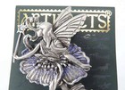 Vtg Jj Janette Jewelry Glitter Flying Fairy Mistical Artifacts Pewter Pin Brooch