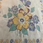 Vintage Kitchen Dish Tea Towel Floral Retro Kitchen Linen Cotton Blue Mint  Nos