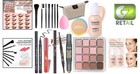 Hypoallergenic Makeup Set For Beginners - Essential Full Kit With Cosmetic Bag