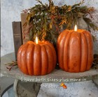 5  Orange 3d Flame Pumpkin Candle Ragon House Fall Thanksgiving Spring Farms