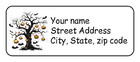30 Personalized Halloween Return Address Labels Stickers Tags Spooky Tree 