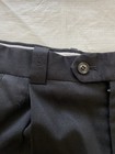 Vintage 80s Yves Saint Laurant Slack Bottom Designer Black Fit 35x29 Gabardine