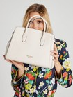 Nwb Kate Spade Knott Large Satchel Off White Leather Pxr00399 Cream Gift Bag Y