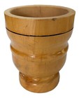 Vintage Light Wooden Mortar Primitive Folk Art Farmhouse Decor No Pestle