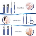 Manicure Set 8 In 1 Nail Clipper Set  Nail Clippers fingernail   Toenail Blue